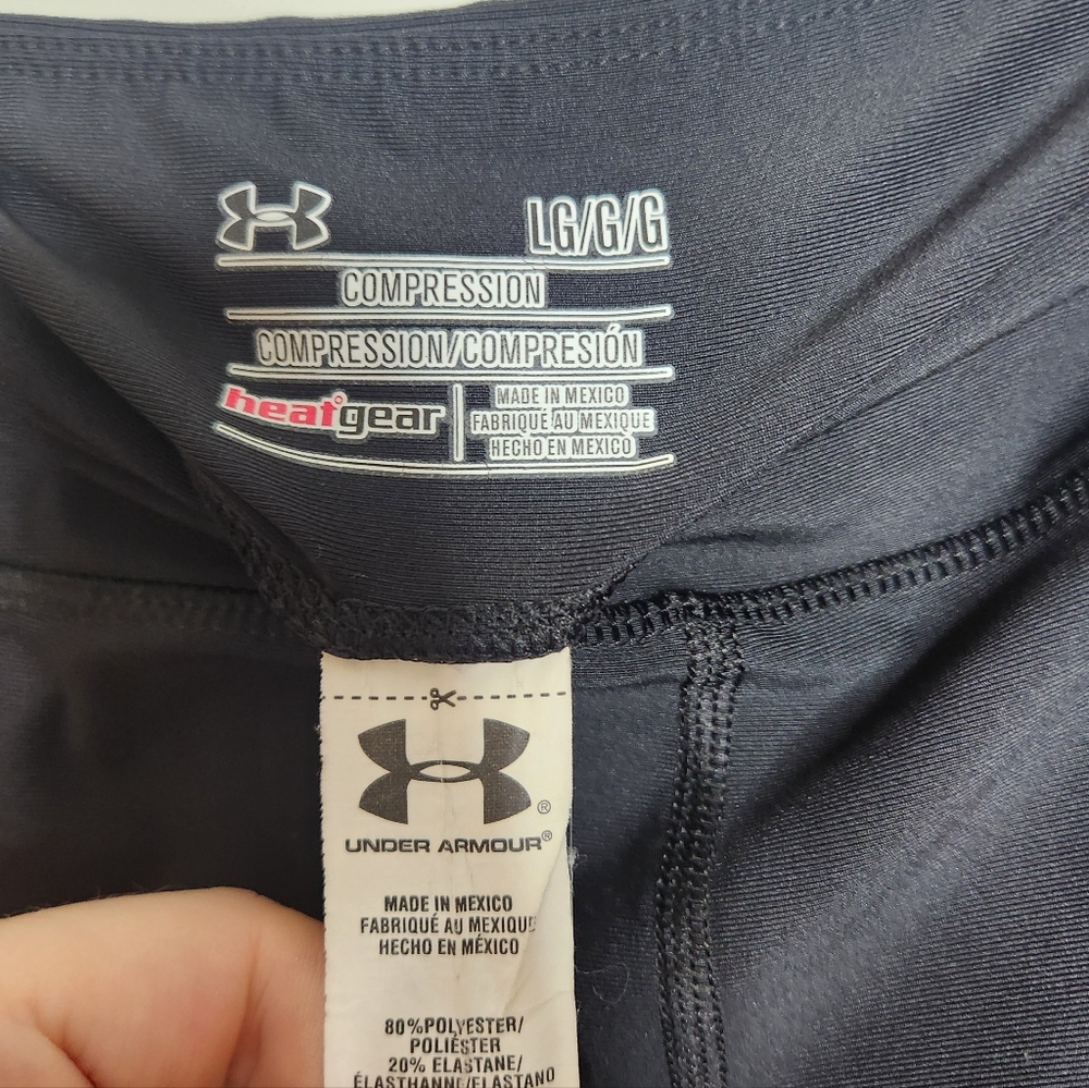 Under Armour‎ Heatgear Black Compression Capri Size Large - Picture 4 of 5